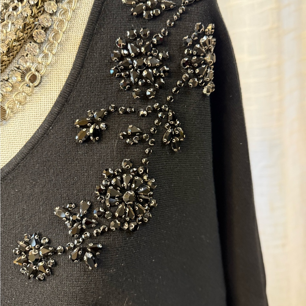 Chico's Elegant Black beaded Pullover